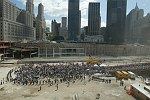 Families of the victims of the terror attacks on the World Trade Center in New York City which killed almost 3,000 people on 11 September 2001 commemorate the 1st anniversary of the tragedy on 11 September 2002.