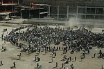 Families of the victims of the terror attacks on the World Trade Center in New York City which killed almost 3,000 people on 11 September 2001 commemorate the 1st anniversary of the tragedy on 11 September 2002.