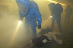 New York City agencies practice mobilizing for a subway terror attack in drill in the Financial District. FDNY, NYPD, EMS, MTA, and OEM conduct search and rescue, investigation, and decontamination simulation. Live volunteers simulate survivors and walking wounded, while dummies are used for serious injuries or dead.