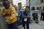 New York City agencies practice mobilizing for a subway terror attack in drill in the Financial District. FDNY, NYPD, EMS, MTA, and OEM conduct search and rescue, investigation, and decontamination simulation. Live volunteers simulate survivors and walking wounded, while dummies are used for serious injuries or dead.