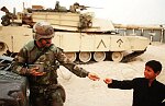 U.S. troops at Iraqi refugee camp near Safwan, Iraq.