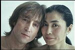 John Lennon and Yoko Ono during the filming of a video to promote their new album, &quotDouble Fantasy", New York City, November 26, 1980. Filming began in Central Park, then moved to a gallery on SoHo for scenes where they would arrive in a white bedroom, first in street clothes and later in kimonos, strip, and make love.<br><br>photo credit: Allan Tannenbaum