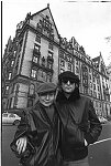 John Lennon and Yoko Ono come out of 5 years' seclusion to promote their new album, Double Fantasy, November 21, 1980. They walked around Central Park, posed in front of the Dakota apartment house, and worked in Studio One, Yoko's office.