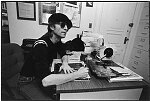 John Lennon and Yoko Ono come out of 5 years' seclusion to promote their new album, Double Fantasy, November 21, 1980. They walked around Central Park, posed infront of the Dakota apartment house, and worked in Studio One, Yoko's office.<br><br>photo credit: Allan Tannenbaum