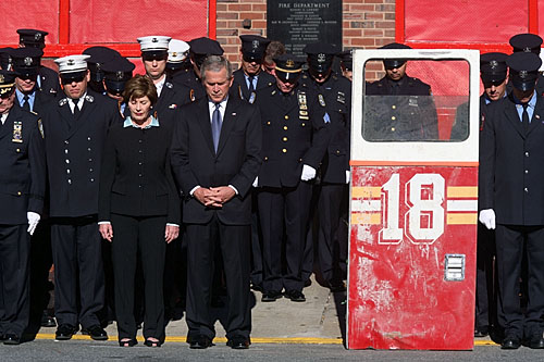 president bush 9 11. New York City, 9/11/2006.