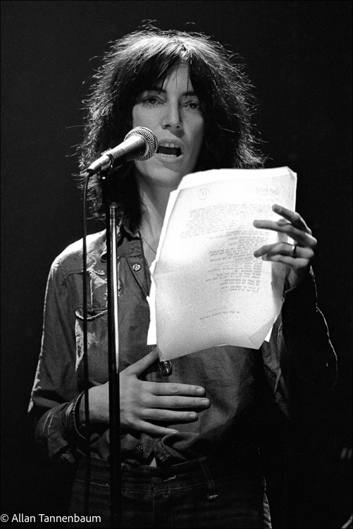 Patti Smith Reciting Poem