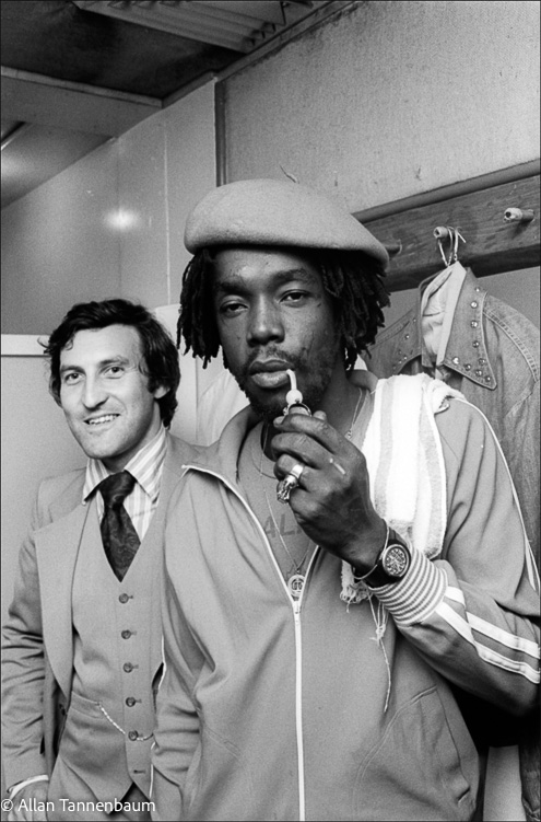 Peter Tosh backstage at a Jah Malla concert