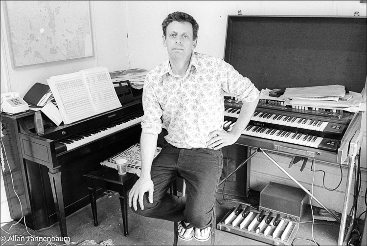 Phillip Glass in his home music studio