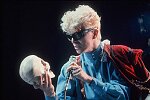 David Bowie contemplates a skull on tour in 1983 NYC