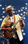 Keb Mo' performs at Battery Park City, NYC 1998, with his Epiphone Sheraton II