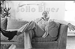 Film director Robert Altman relaxes in his Upper West Side apartment after releasing 'Nashville.'<br>NYC 4/6/77<br>1494-27<br>From SoHo Blues - A Personal Photographic Diary of New York City in the 1970s by SoHo Weekly News chief photographer Allan Tannenbaum