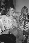 Anita Pallenberg and Marianne Faithfull at The Mudd Club, NYC, 2/10/80<br>2935-04<br>From SoHo Blues - A Personal Photographic Diary of New York City in the 1970s by SoHo Weekly News chief photographer Allan Tannenbaum