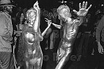 Porn Star Marc Stevens dances with silver girl at Eros '75, 6/76 NYC<br>0674-19<br>From SoHo Blues - A Personal Photographic Diary of New York City in the 1970s by SoHo Weekly News chief photographer Allan Tannenbaum