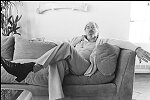 Film director Robert Altman relaxes in his Upper West Side apartment after releasing 'Nashville.'<br>NYC 4/6/77<br>1494-27<br>From SoHo Blues - A Personal Photographic Diary of New York City in the 1970s by SoHo Weekly News chief photographer Allan Tannenbaum