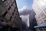 Two hijacked planes crash into the World Trade Center towers. Both towers burn, then collapse. Many people were injured and over 5,000 died. NYC 9/11/01