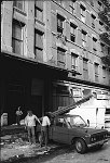 Loft renovators on Harrison Street, Tribeca NYC, 9/1975<br>SN 0767-36<br>SWN