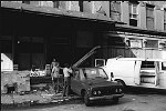 Loft renovators on Harrison Street, 9/1975<br>SN 0767-35<br>SWN