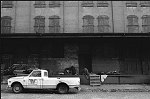 Homeless man on Tribeca loading dock, 9/1975<br>SN 0768-16<br>SWN