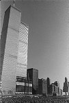 Musicians United for Safe Energy present an Anti-Nuclear Power rally and concert on the Battery Park City landfill opposite the World Trade Center twin towers. The Vista Hotel was still under construction.<br>NYC 9/23/1979<br>SN 2748-9A<br>SWN