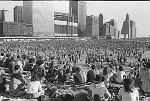 Musicians United for Safe Energy present an Anti-Nuclear Power rally and concert on the Battery Park City landfill opposite the World Trade Center twin towers. The Vista Hotel was still under construction.<br>NYC 9/23/1979<br>SN 2748-8A<br>SWN