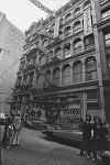 Tenants on Walker St. go on a rent strike. Tribeca NYC 12/5/1977<br>SN 1890-11