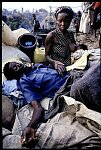 Rwandan refugees lay dying in camps near Goma, Zaire, 1994