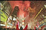 Fireworks mark the stroke of midnight during New Years' Eve celebrations in Times Square 1999-200, New York City