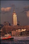 The Empire State Building seen from the Hudson River during a deep-freeze in the mid-1990s.