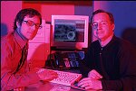 Craig Kanarick and Jean-Philippe Maheu of Razorfish Studio, a web design company, in their SoHo HQ, 3/26/98