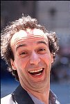 Roberto Benigni, director of &quotLife Is Beautiful" on the street in SoHo, NYC 1999