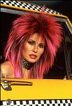 Raquel Welch on music video set NYC 1987